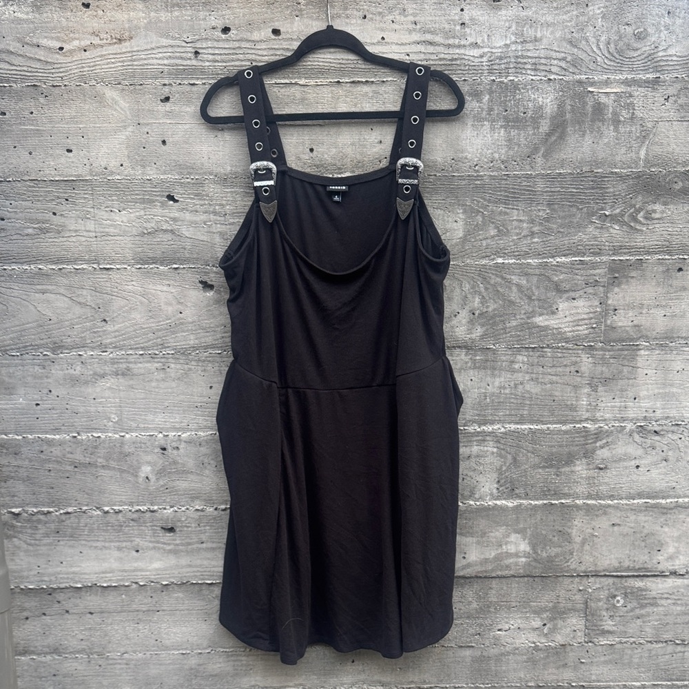 Torrid Black Sleeveless Dress with Buckle Straps